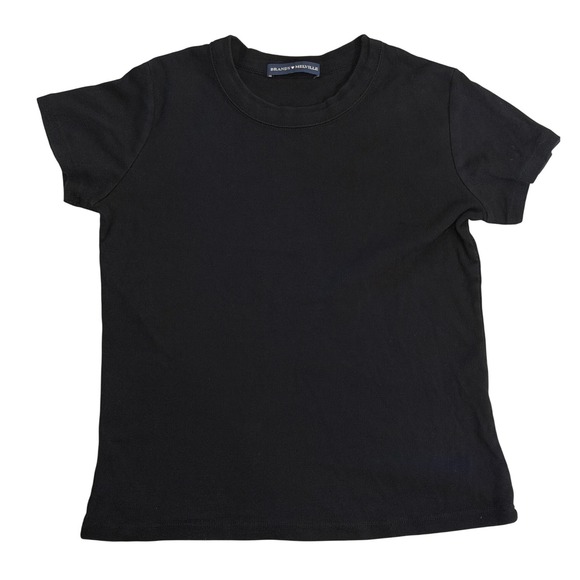 Brandy Melville Tops - Brandy Melville Black Hailie Top Short Sleeve  Crew Neck Tee One Size